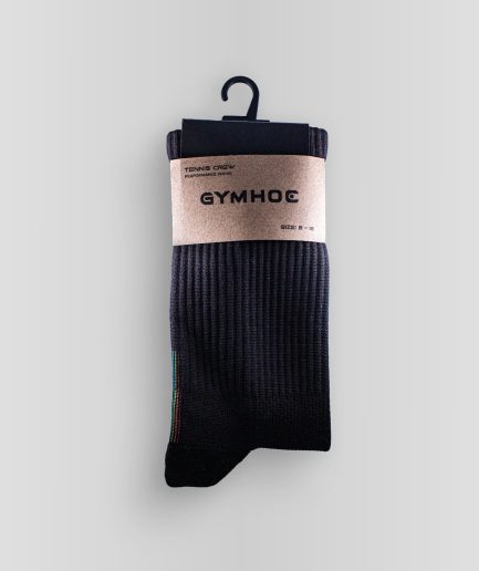 Black Tennis Crew Performance Socks